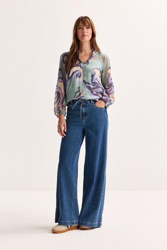 BLOUSE LS-*-UNI-TURQUOISE