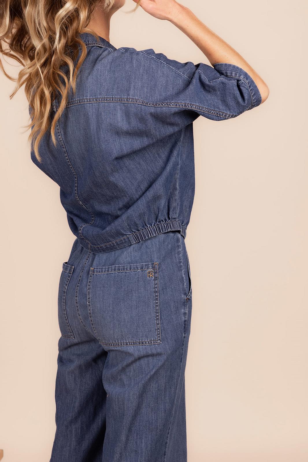 BLOUSE 3/4S-*-UNI-INDIGO