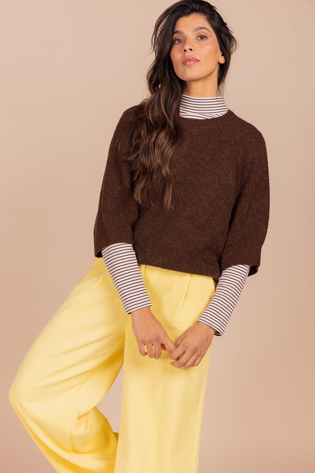 PULL 3/4S-ON-UNI-BROWN