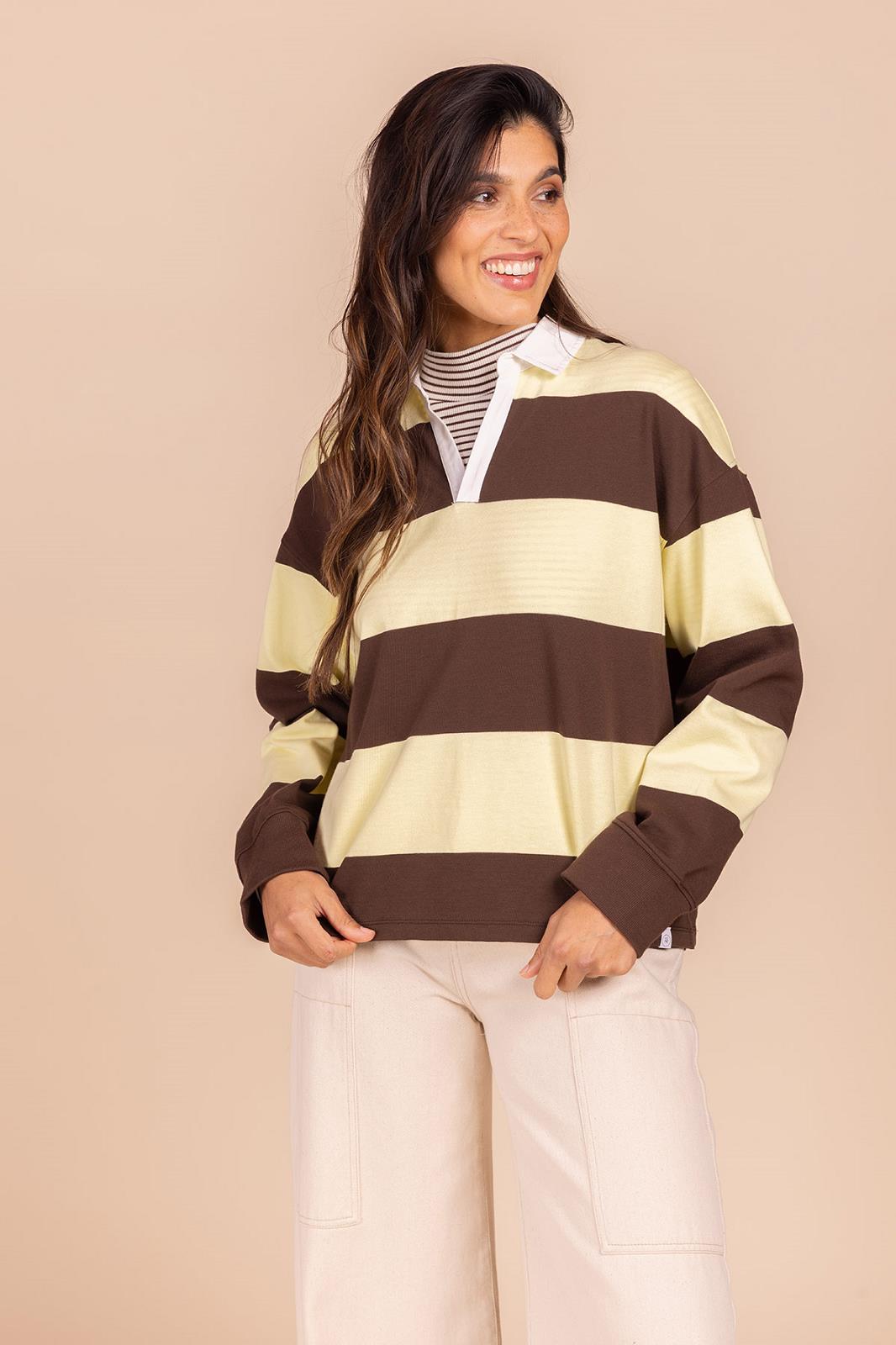 T-SHIRT LS-PN-STRIPE-YELLOW