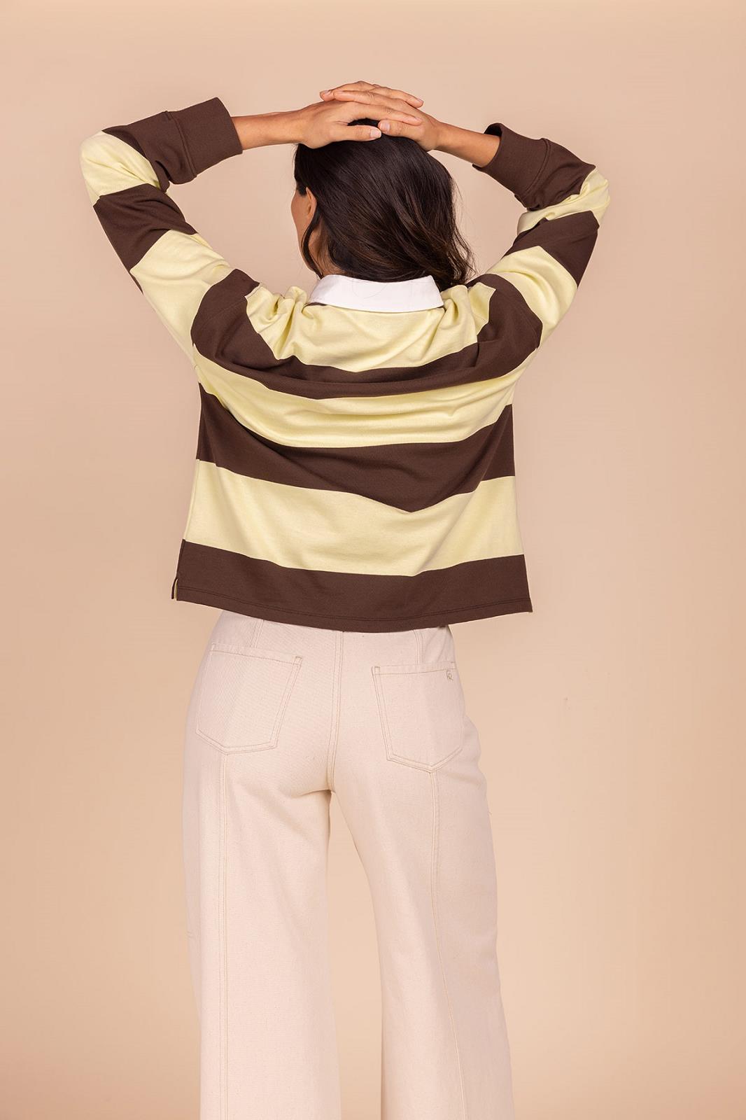 T-SHIRT LS-PN-STRIPE-YELLOW