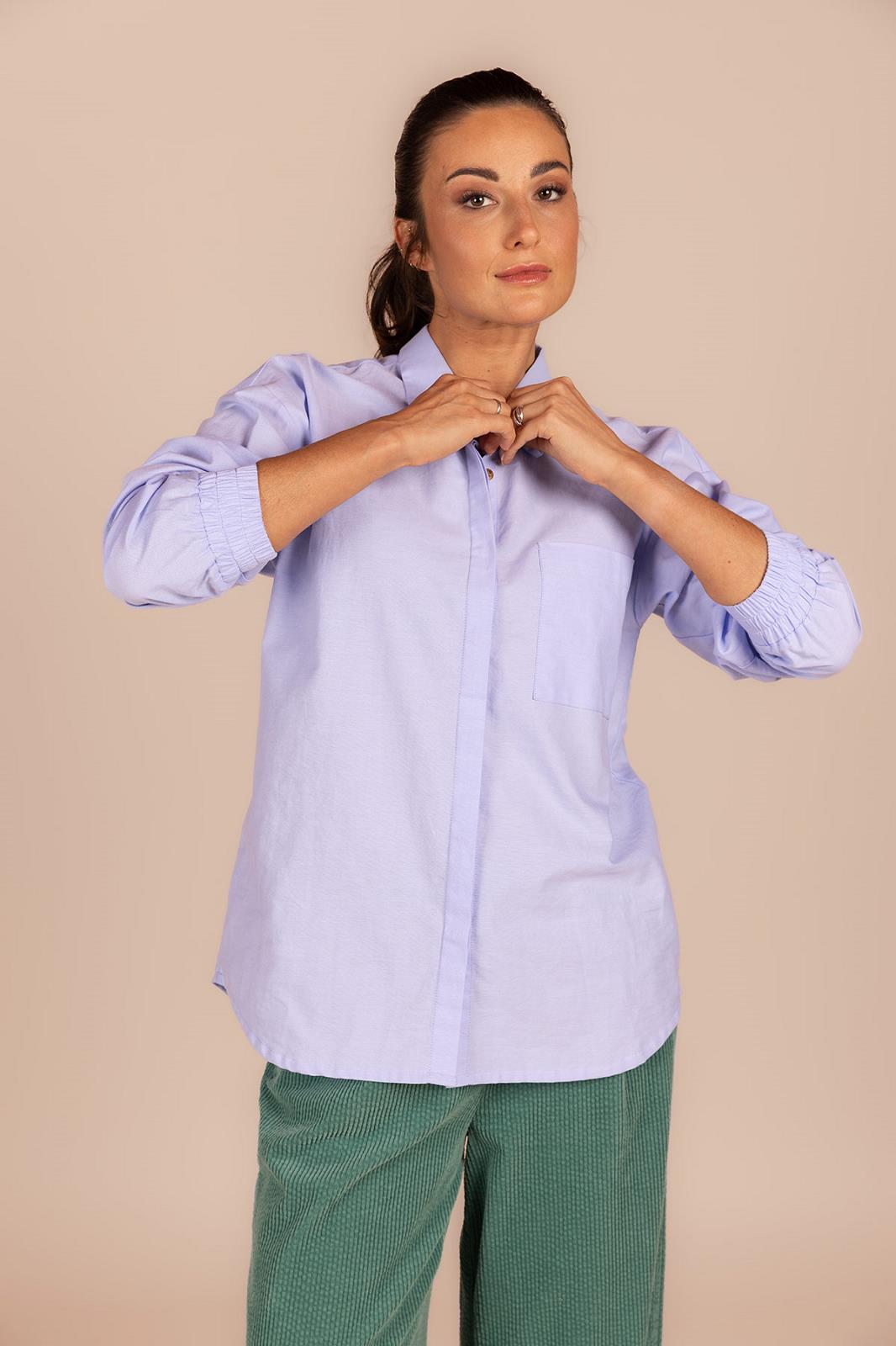 BLOUSE LS-*-UNI-BLUE LIGHT