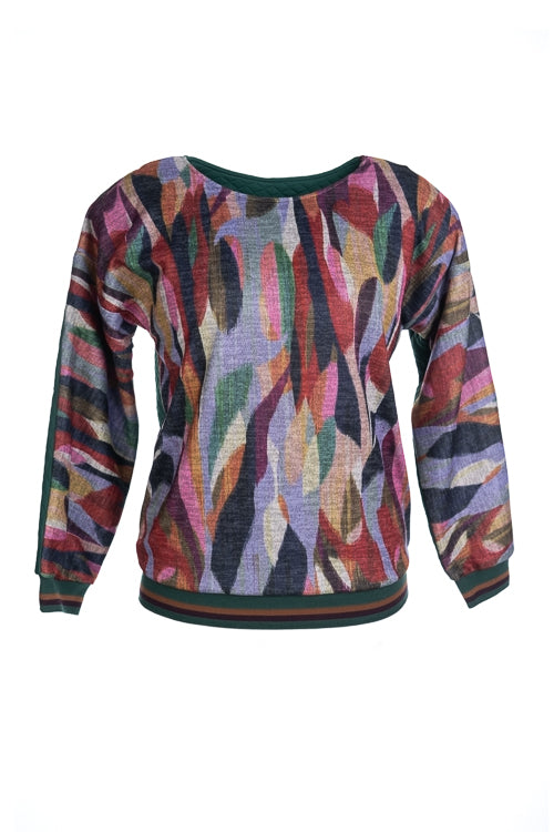 SWEATER 3/4S-*-PRINT-MULTICOLOR