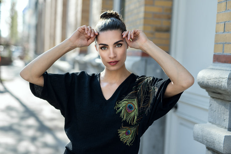 BLOUSE 3/4S-*-UNI-BRONZE