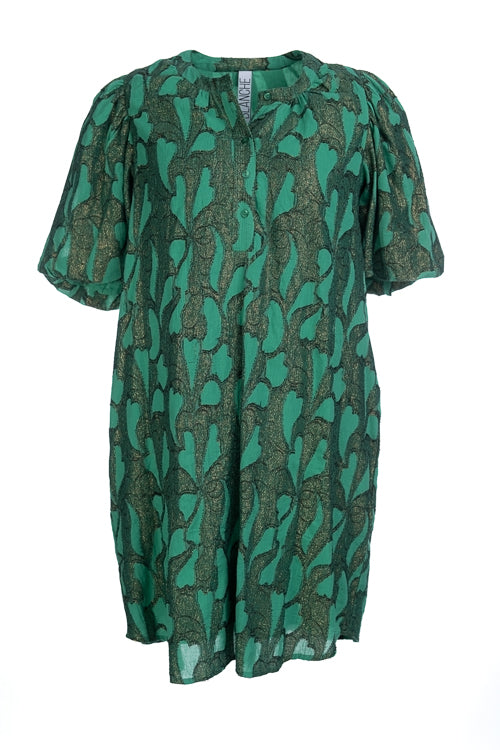 DRESS SS-*-PRINT-GREEN