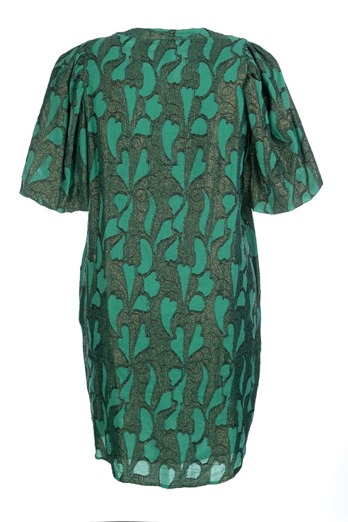 DRESS SS-*-PRINT-GREEN