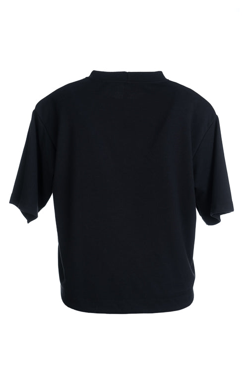 T-SHIRT SS-*-UNI+APPLI-BLACK