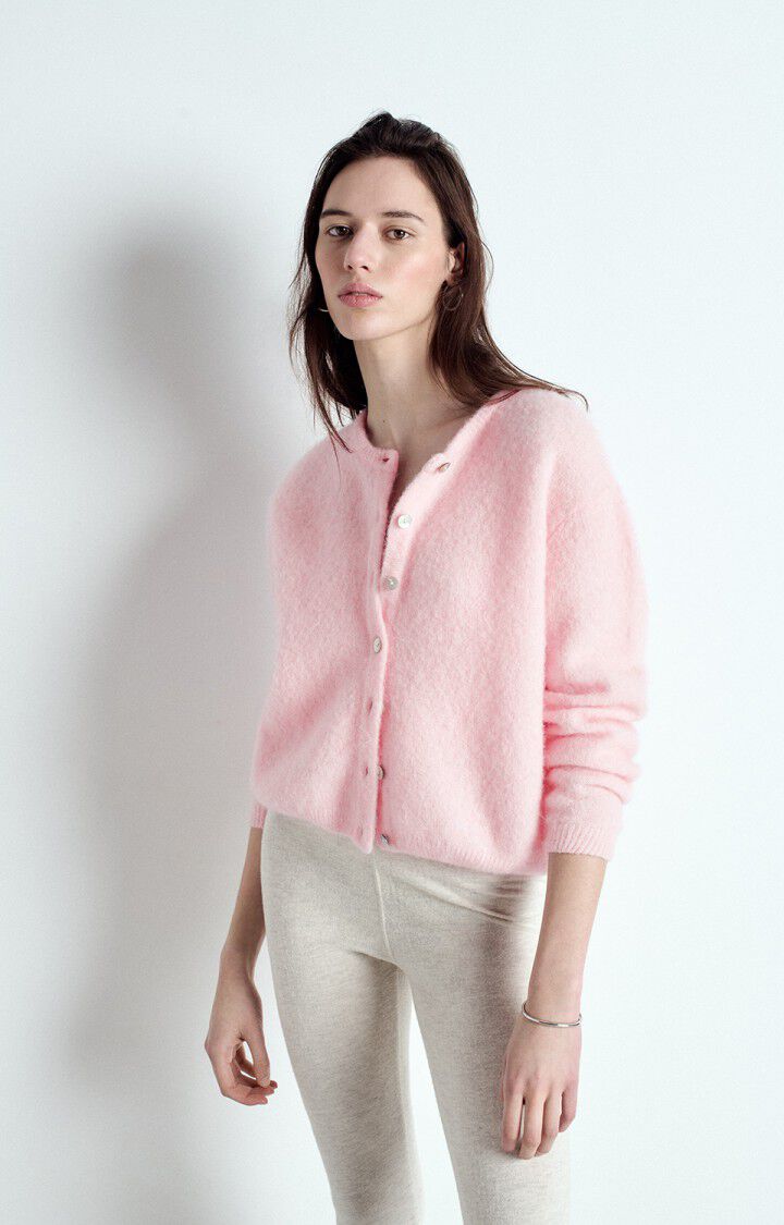 CARDIGAN KNIT N LS-ON-UNI-PINK LIGHT