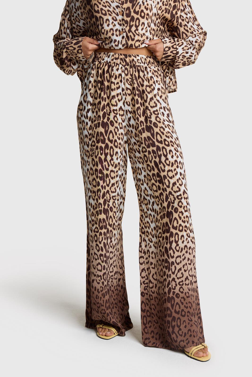 PANTS DRESSED L-*-PRINT-BEIGE