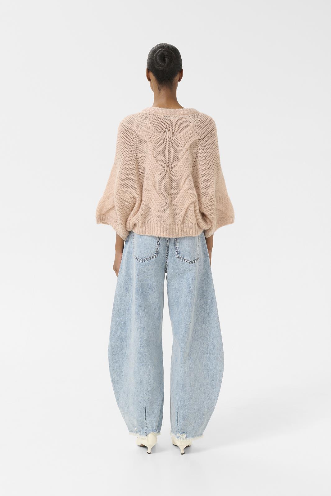 CARDIGAN KNIT N SS-ON-UNI-PINK LIGHT