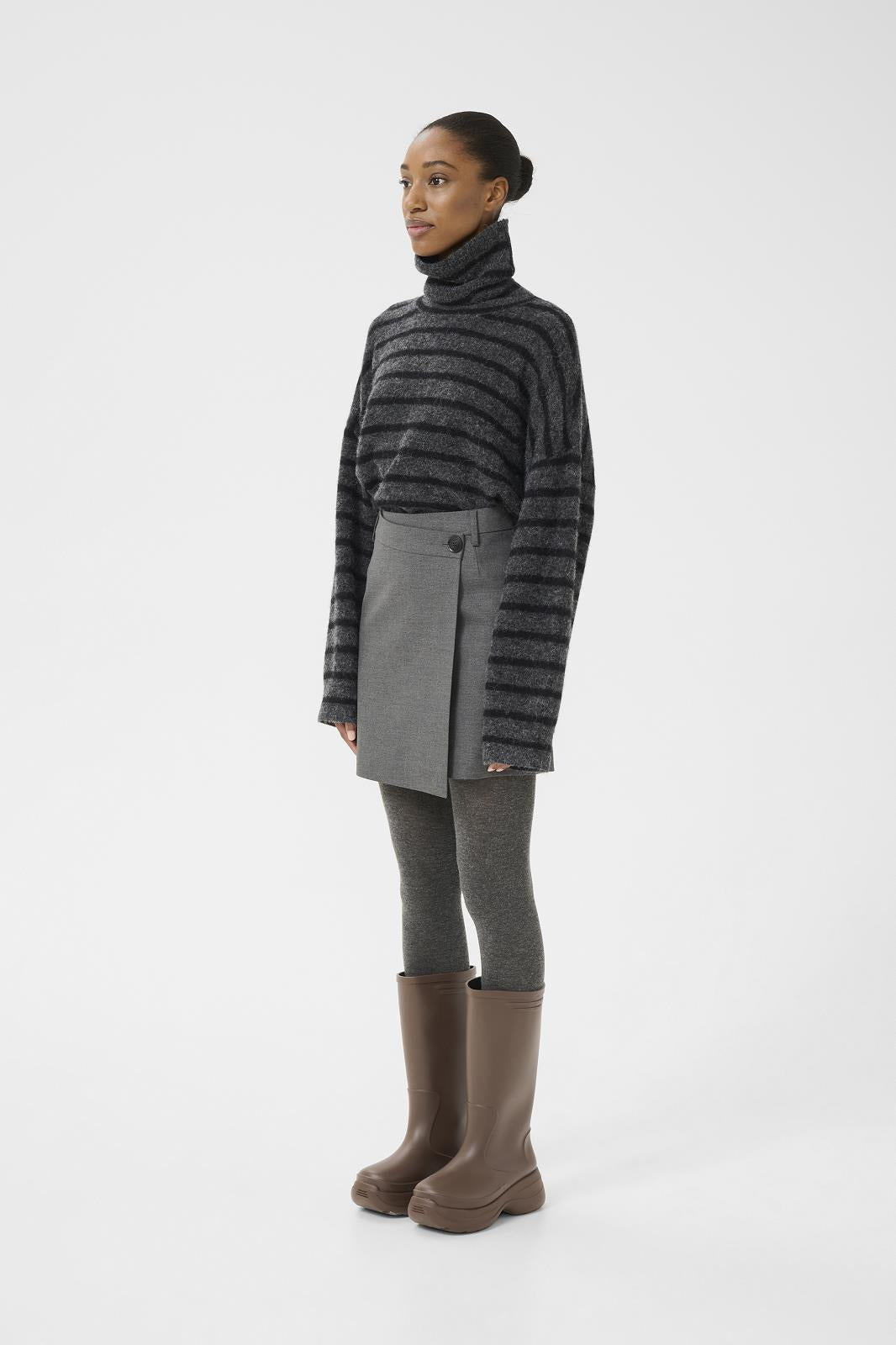 SKIRT S-TIGHT-UNI-GREY