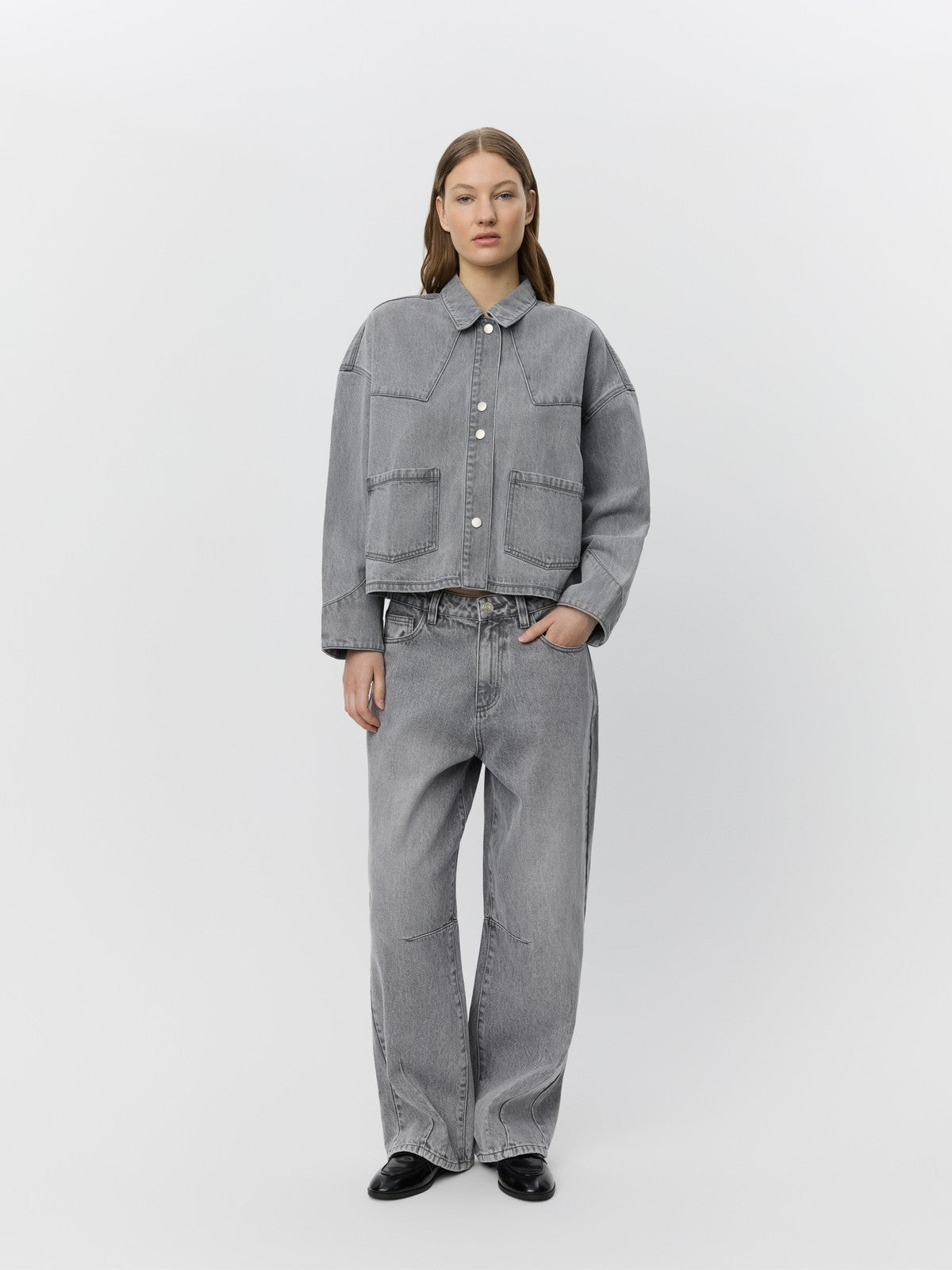 JACKET INDOOR DENIM-*-UNI-GREY