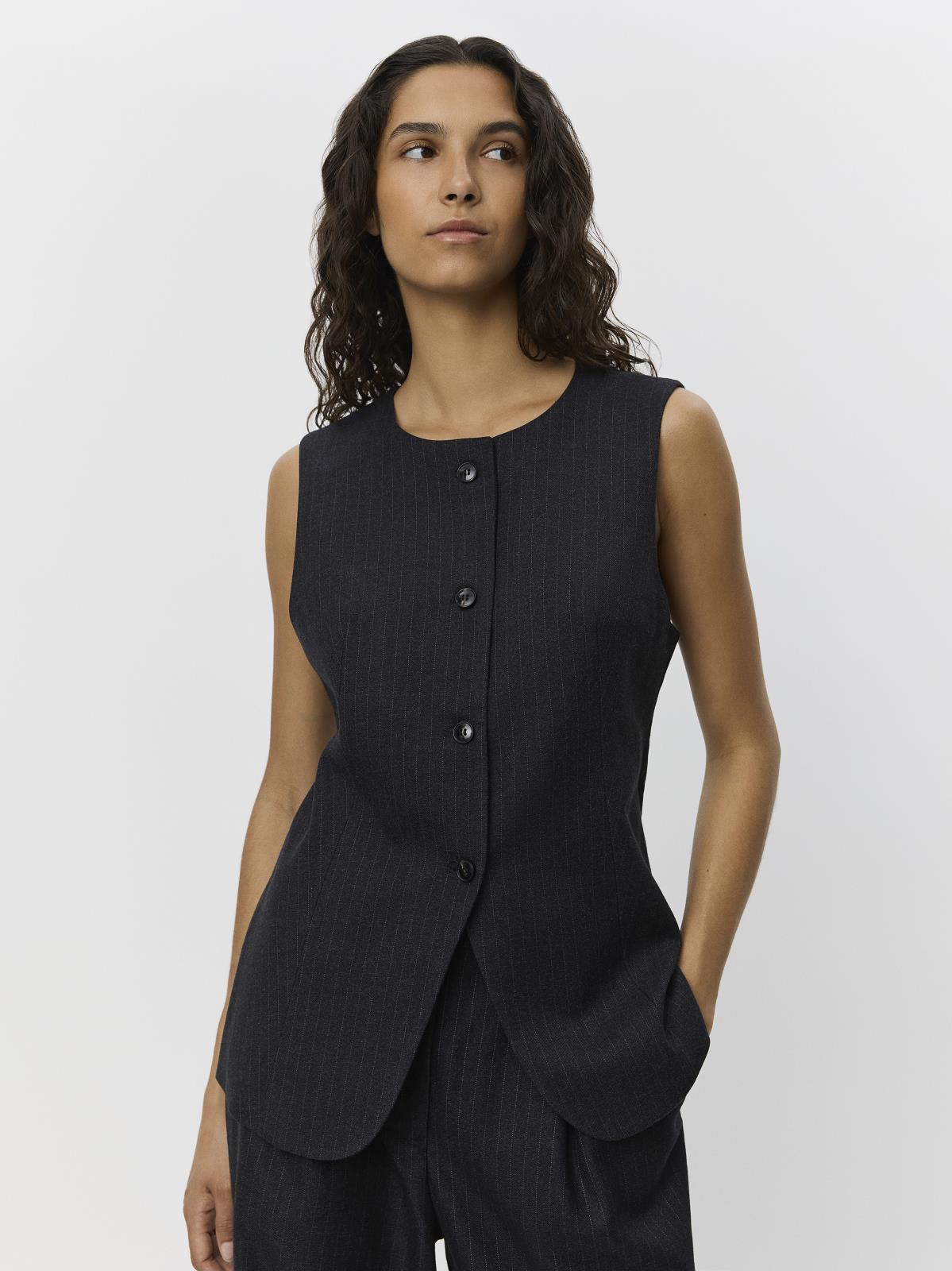 WAISTCOAT-*-STRIPE-ANTRACITE