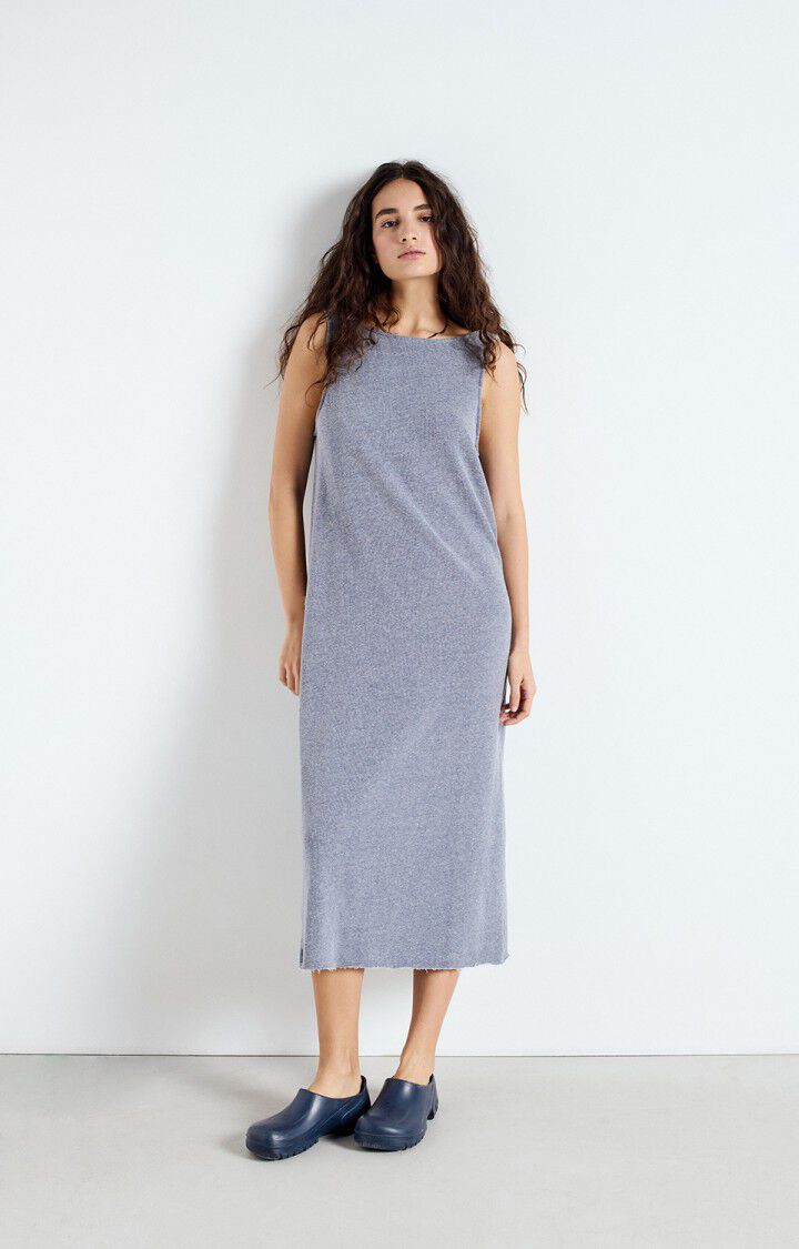 DRESS SL-LONG-UNI-Blauw