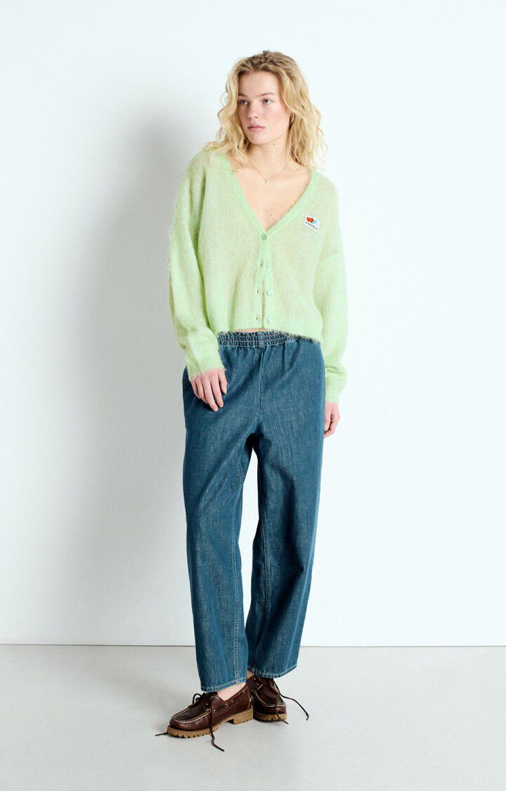 CARDIGAN KNIT N LS-VN-UNI-GREEN LIGHT