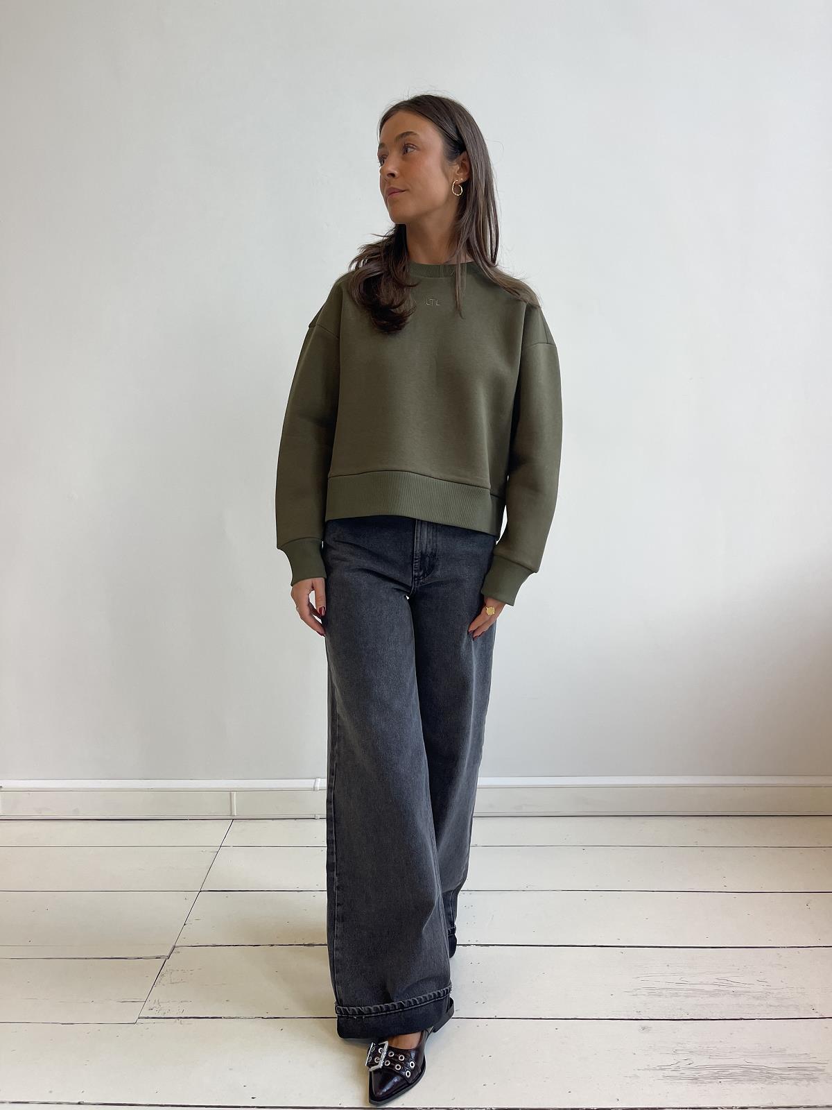 SWEATER LS-ON-UNI-KHAKI