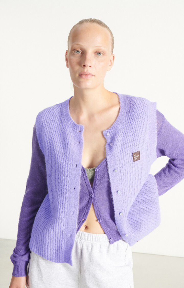 CARDIGAN KNIT N SL-ON-UNI-PURPLE
