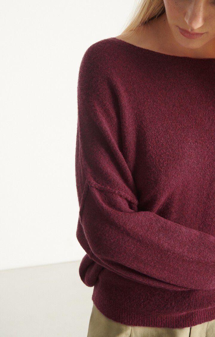 PULL LS-ON-CHINE-AUBERGINE