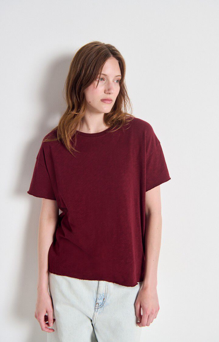 T-SHIRT SS-ON-UNI-AUBERGINE