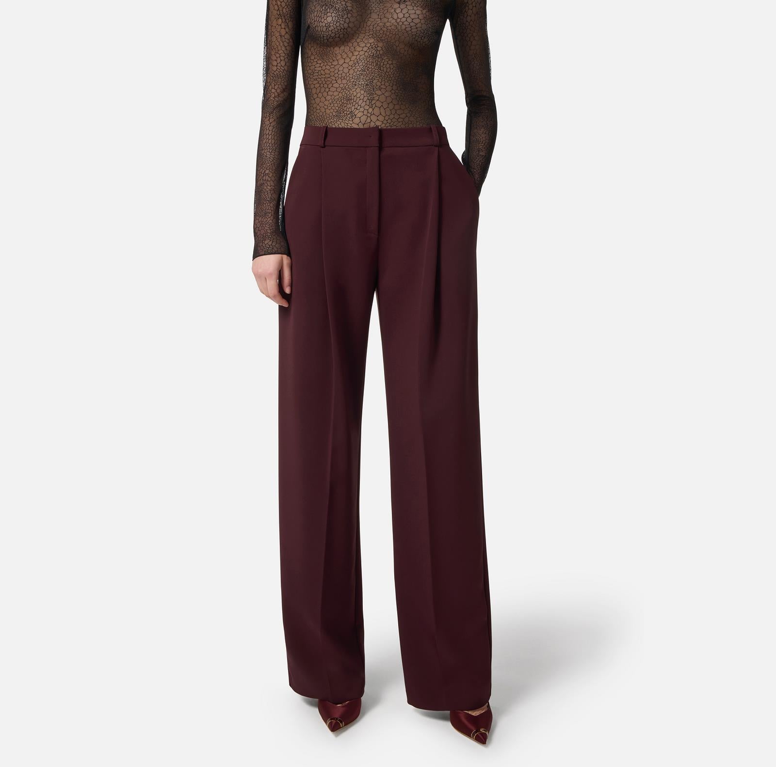 PANTS DRESSED L-*-UNI-AUBERGINE