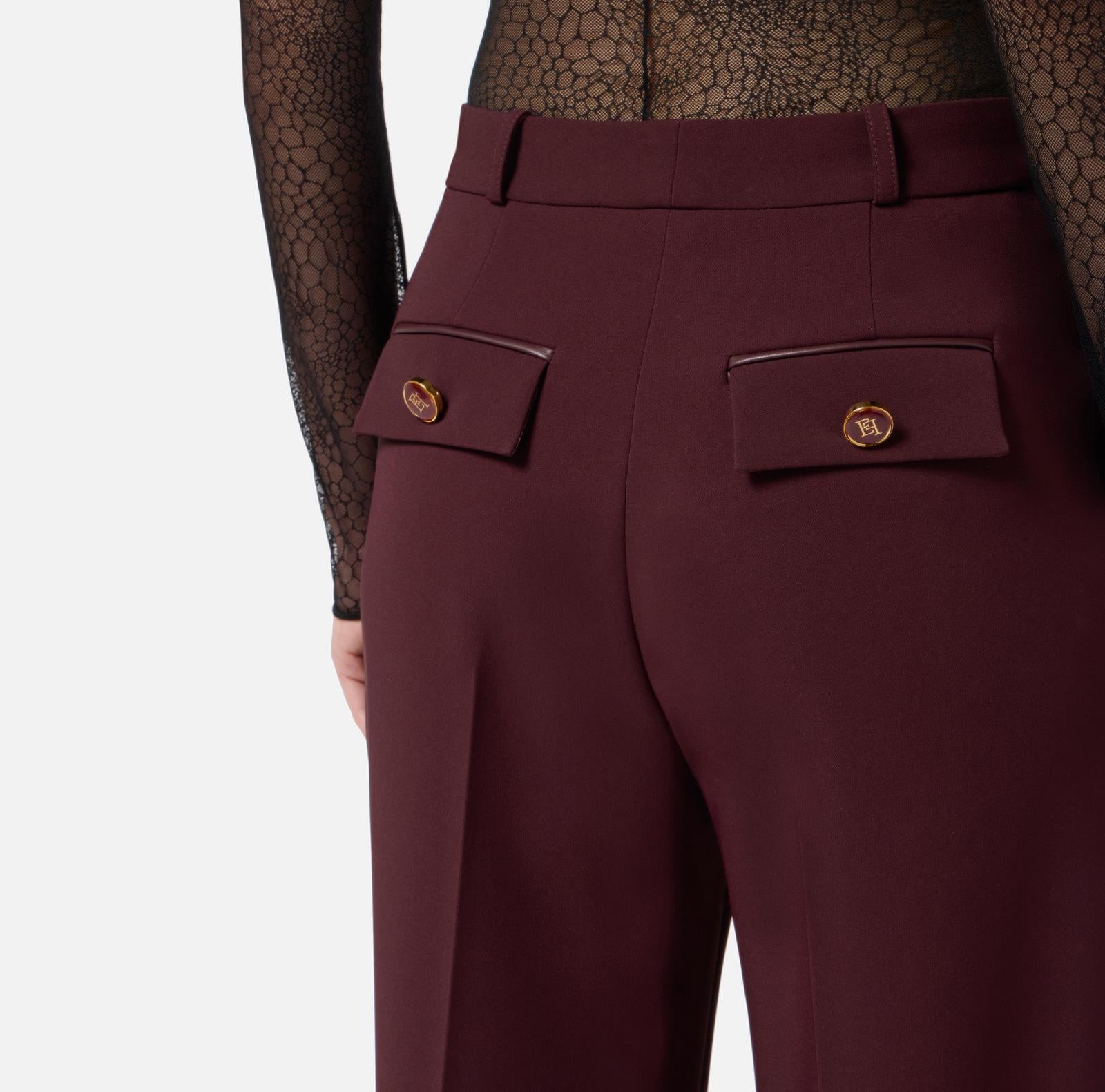 PANTS DRESSED L-*-UNI-AUBERGINE