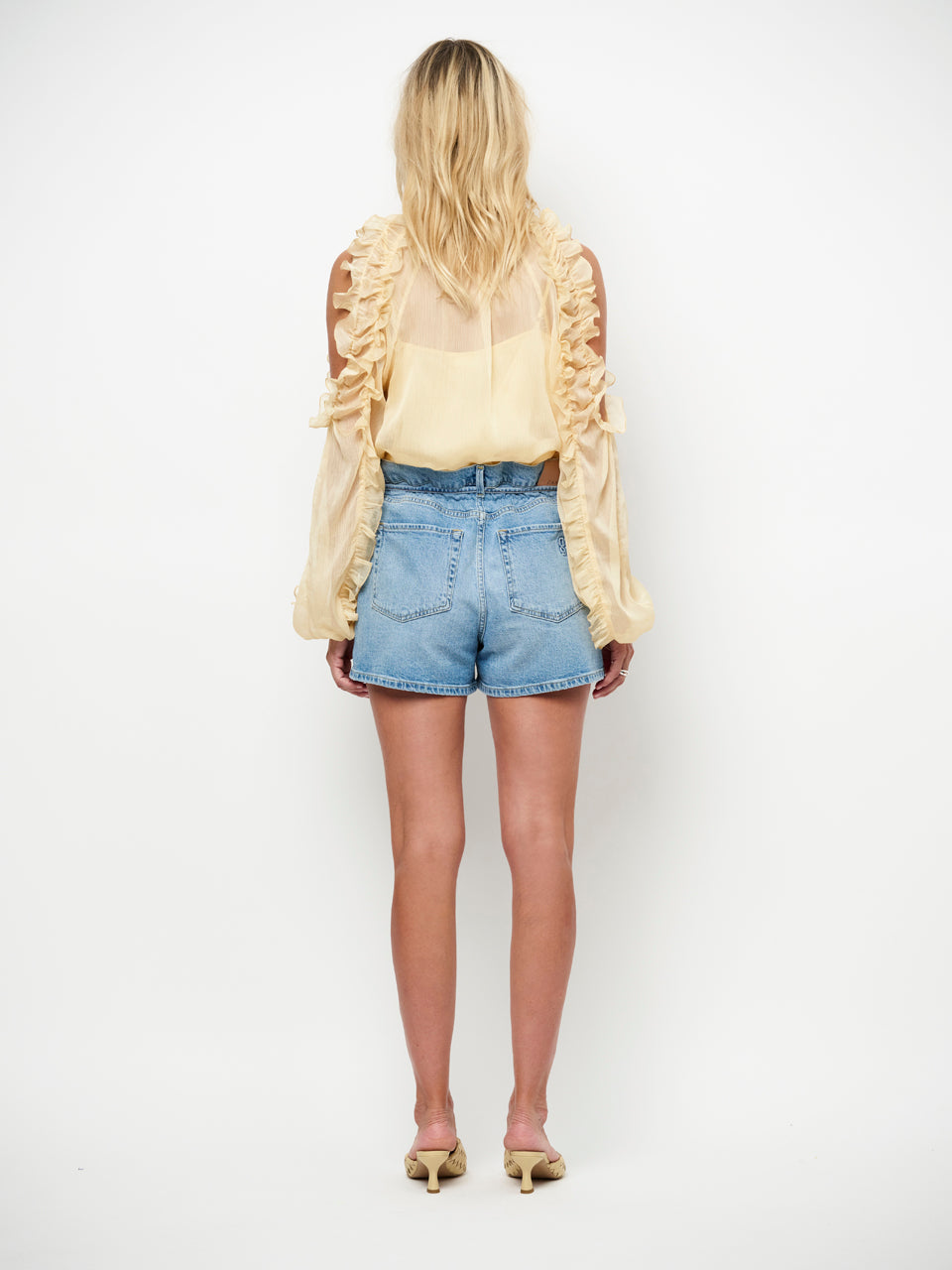 BLOUSE LS GEEL RUSHES
