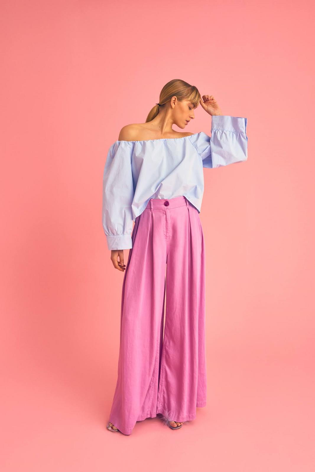 BROEK GEKLEED ROZE