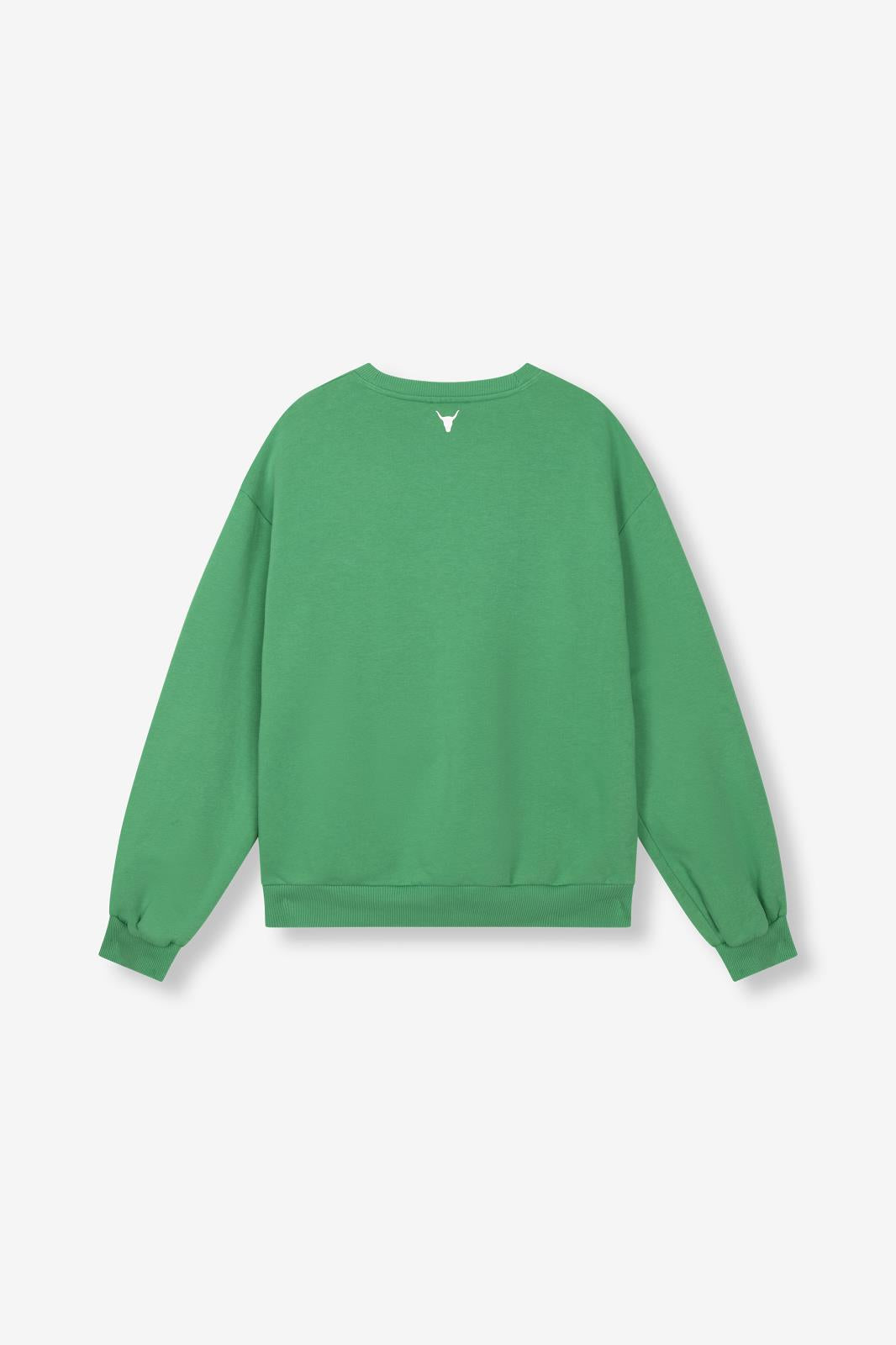 SWEATER LS-*-UNI+PRINT-GREEN
