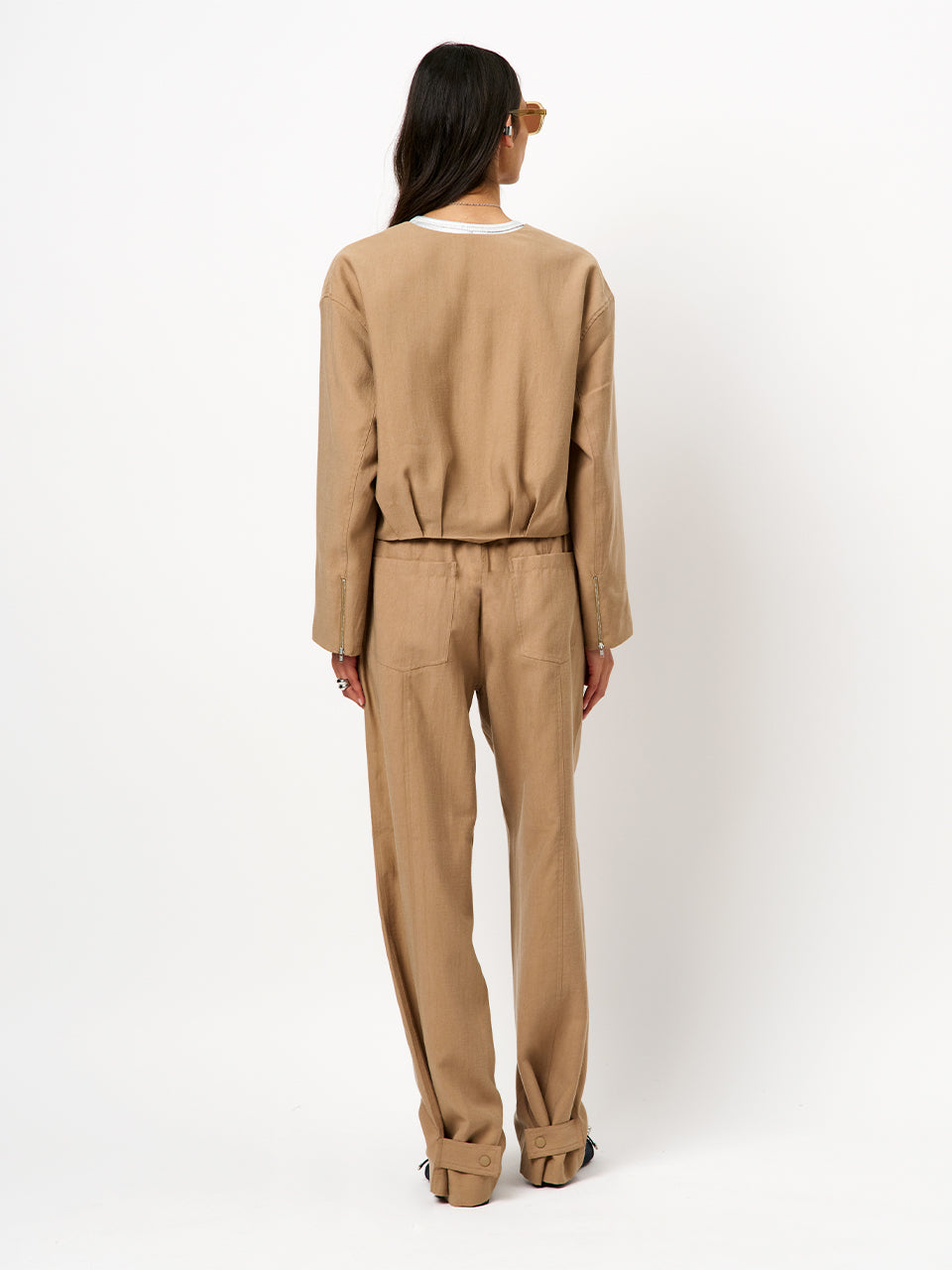 PANTS DRESSED L-*-UNI-BEIGE