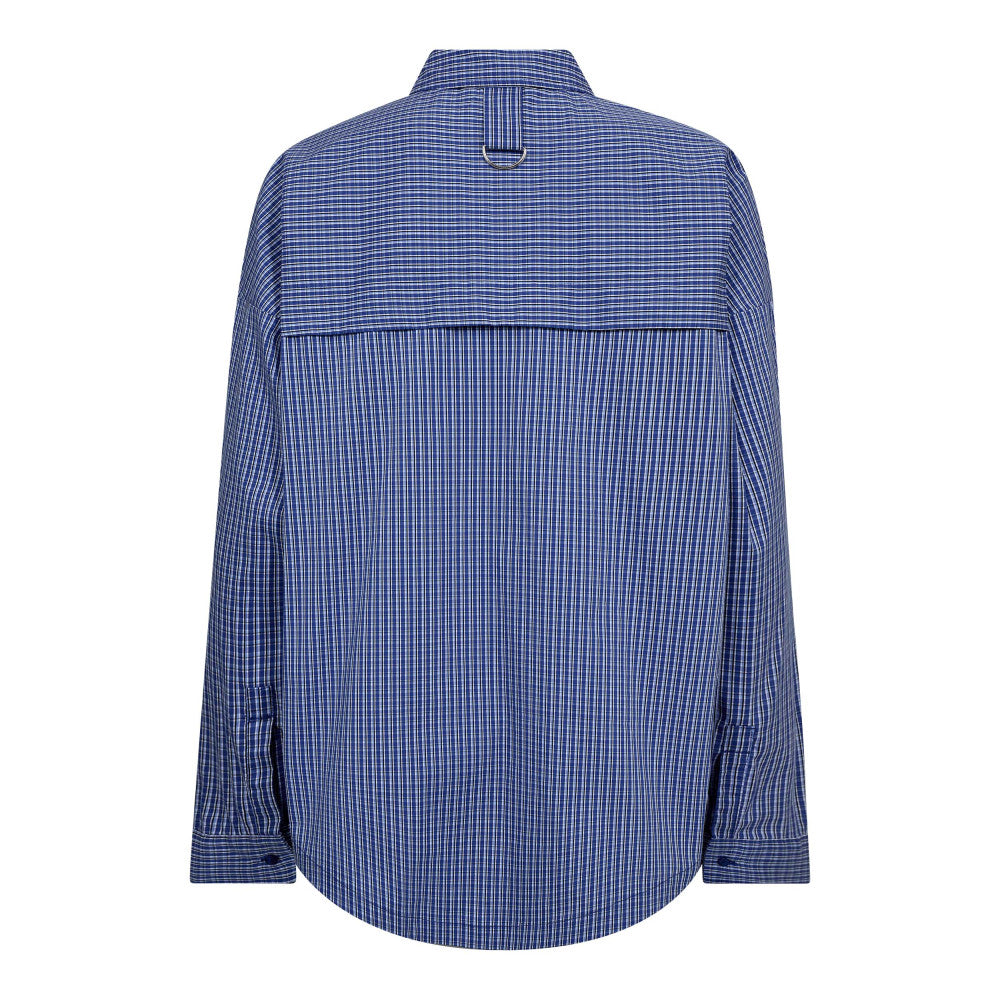 BLOUSE LM RUIT BLAUW
