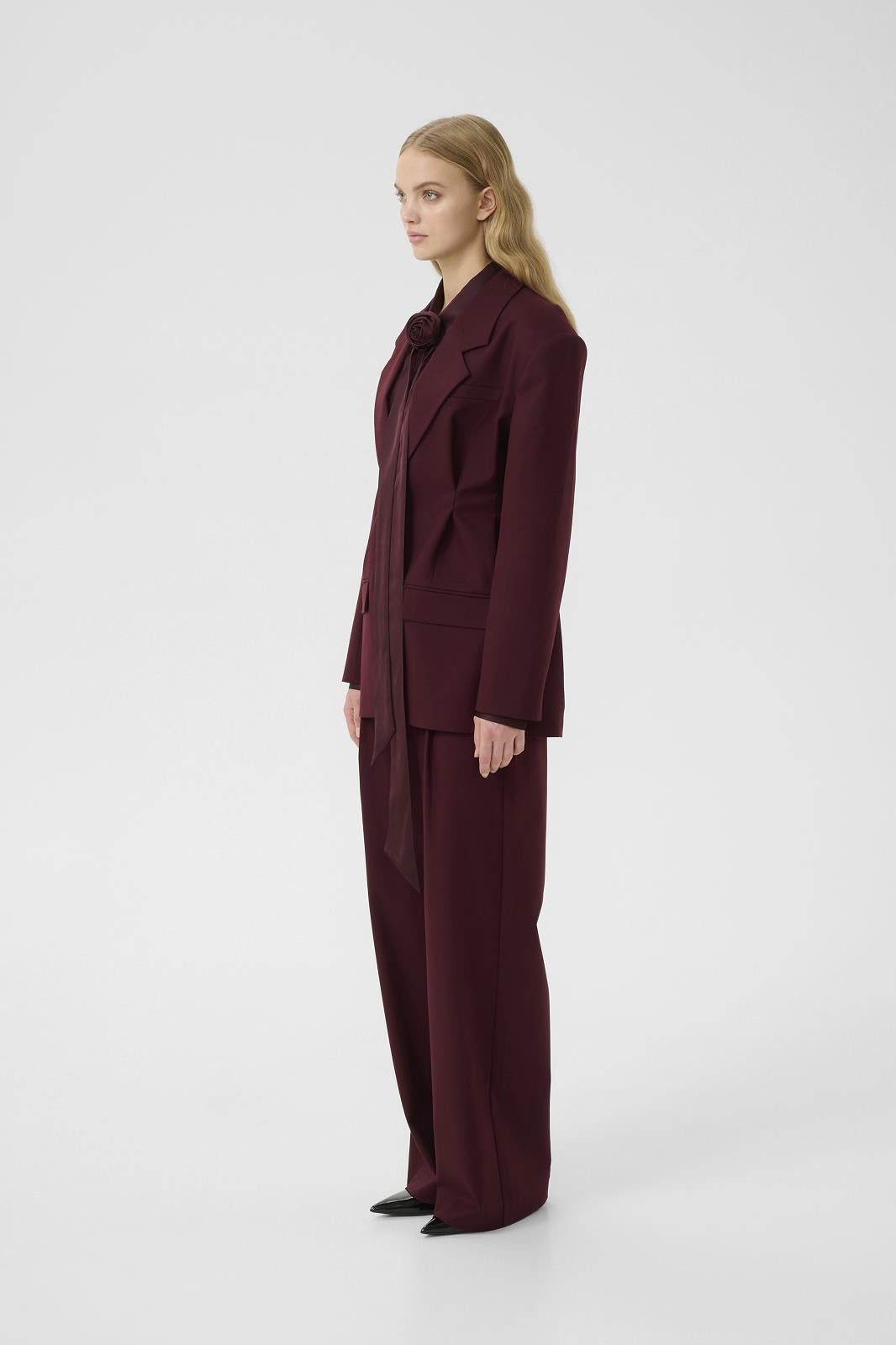PANTS DRESSED L-*-UNI-AUBERGINE