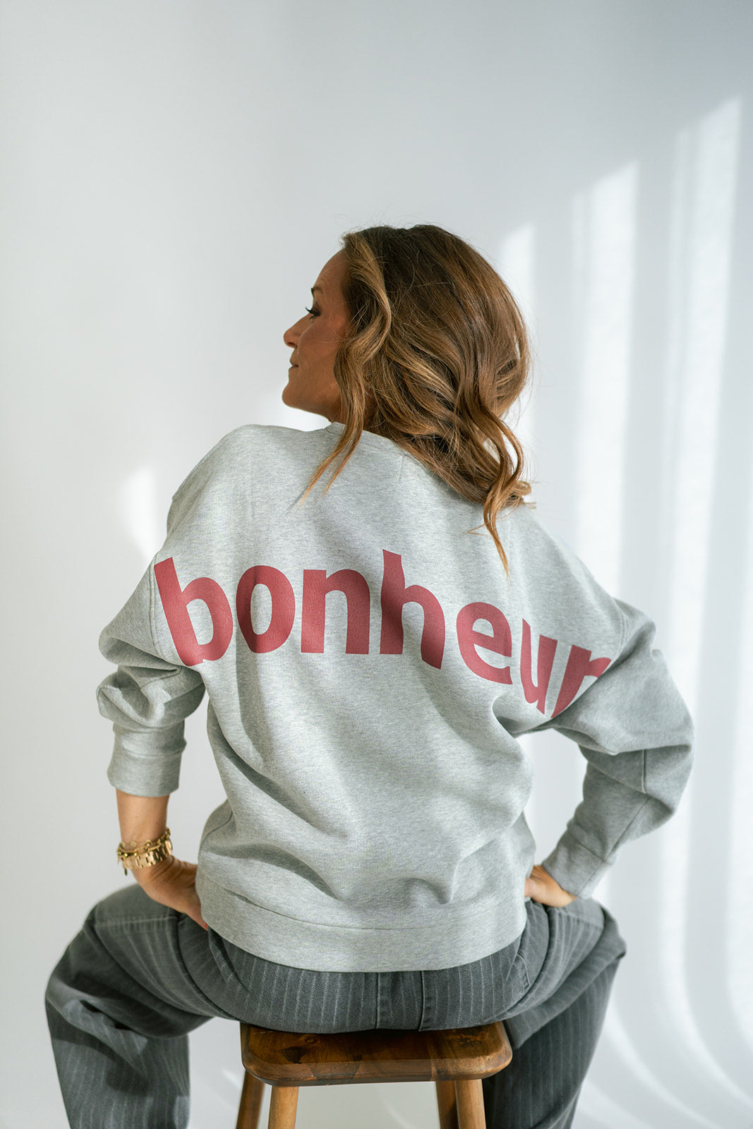 SWEATER LM GRIJS