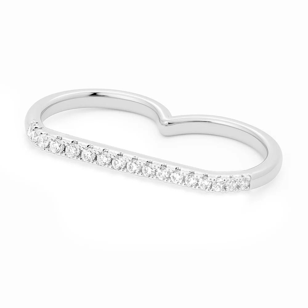 DUBBELE RING ZILVER