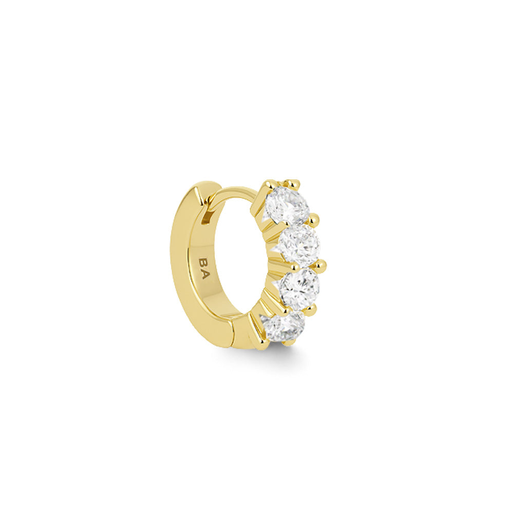 GOUDEN OORBEL MET DIAMANTEN