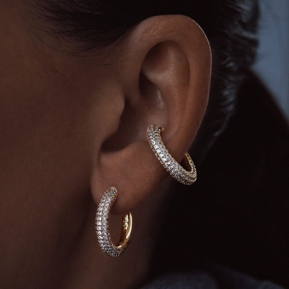 GOUDEN OORBEL DIAMANT