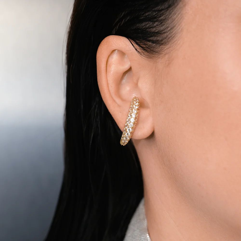 GOUDEN OORBEL DIAMANT