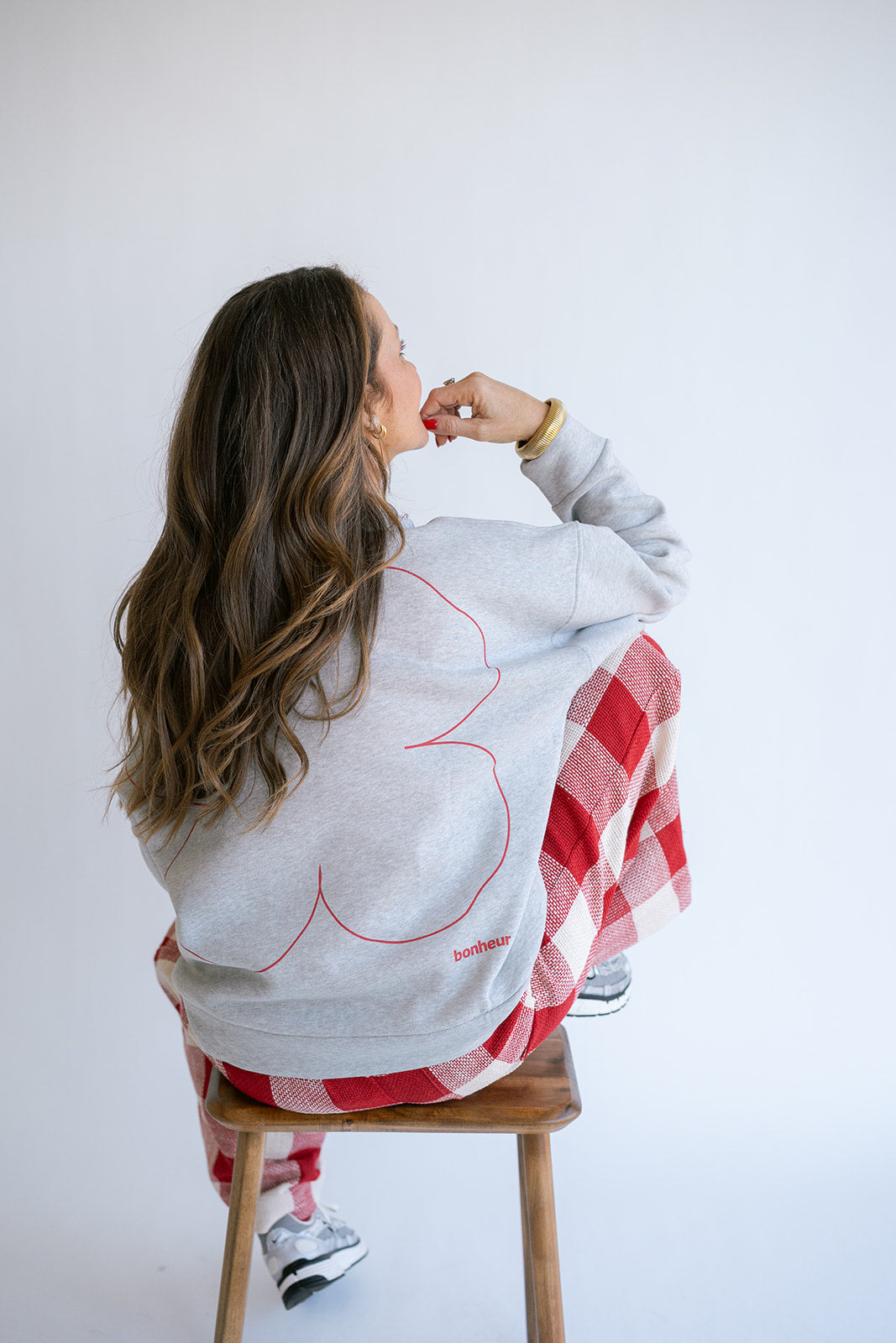 SWEATER LM UNI GRIJS/ROOD