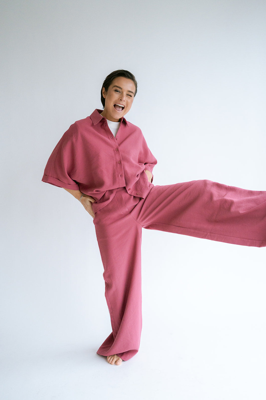 BROEK UNI ROZE