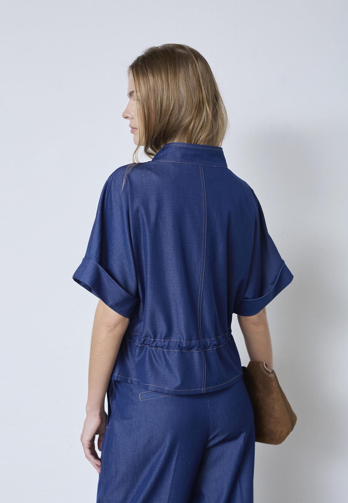 VEST KM DENIM BLAUW