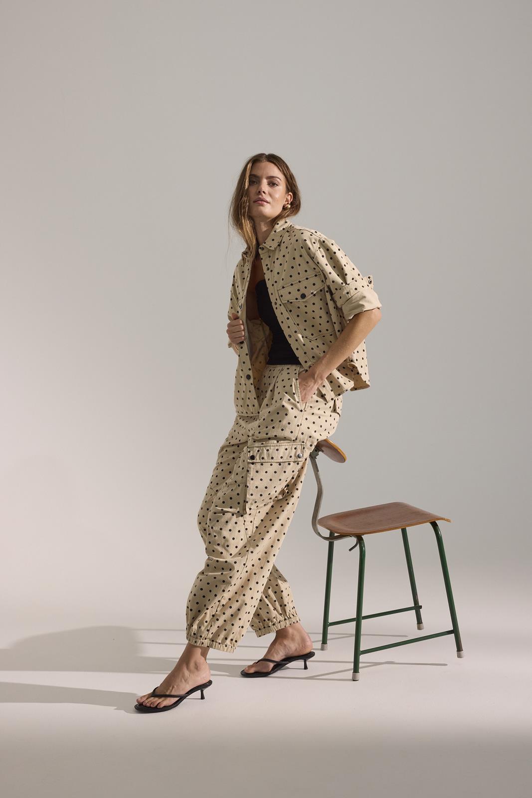 BROEK BOLPRINT BEIGE