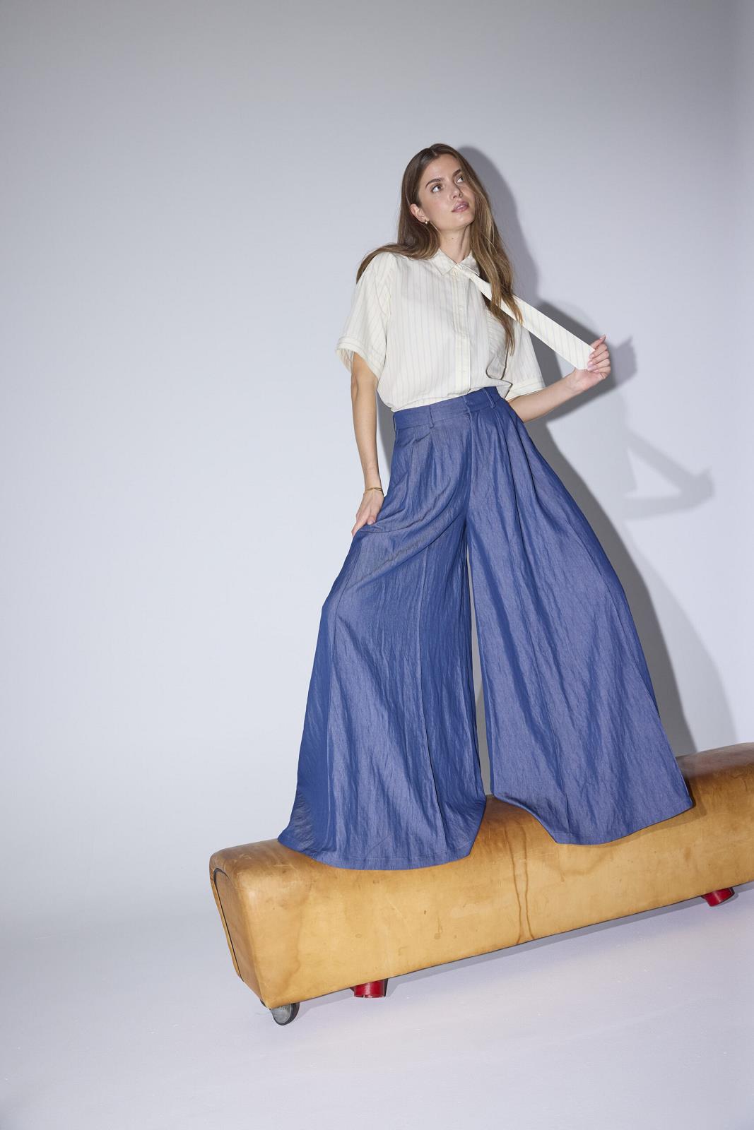 BROEK 7/8 UNI BLAUW