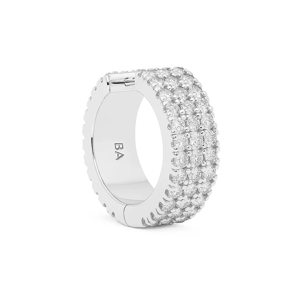 ZILVEREN OORBEL MET DIAMANTEN