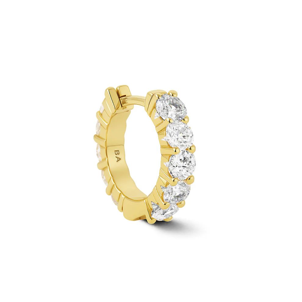 GOUDEN OORBEL MET DIAMANTEN