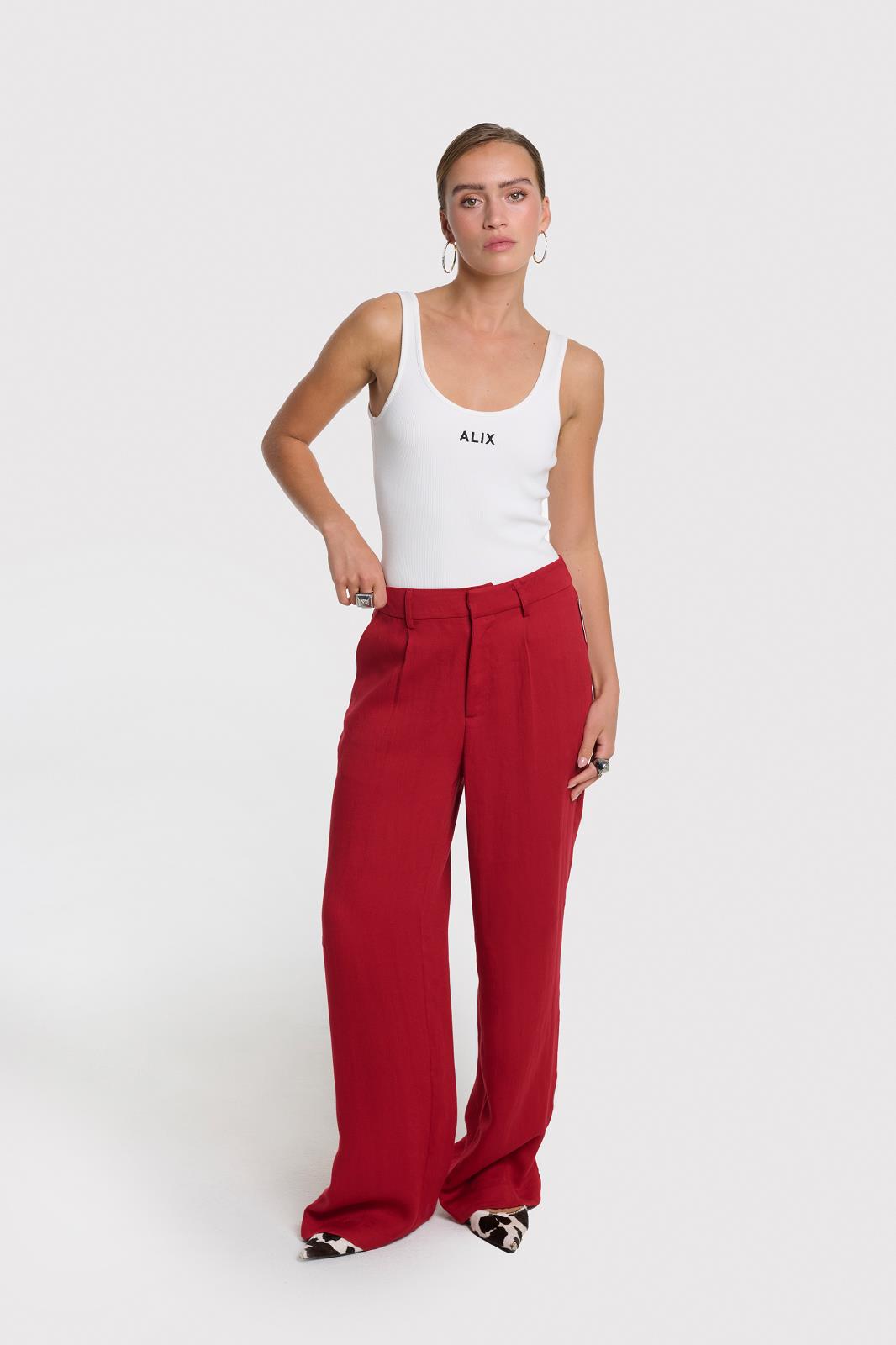 ladies woven flowy pants