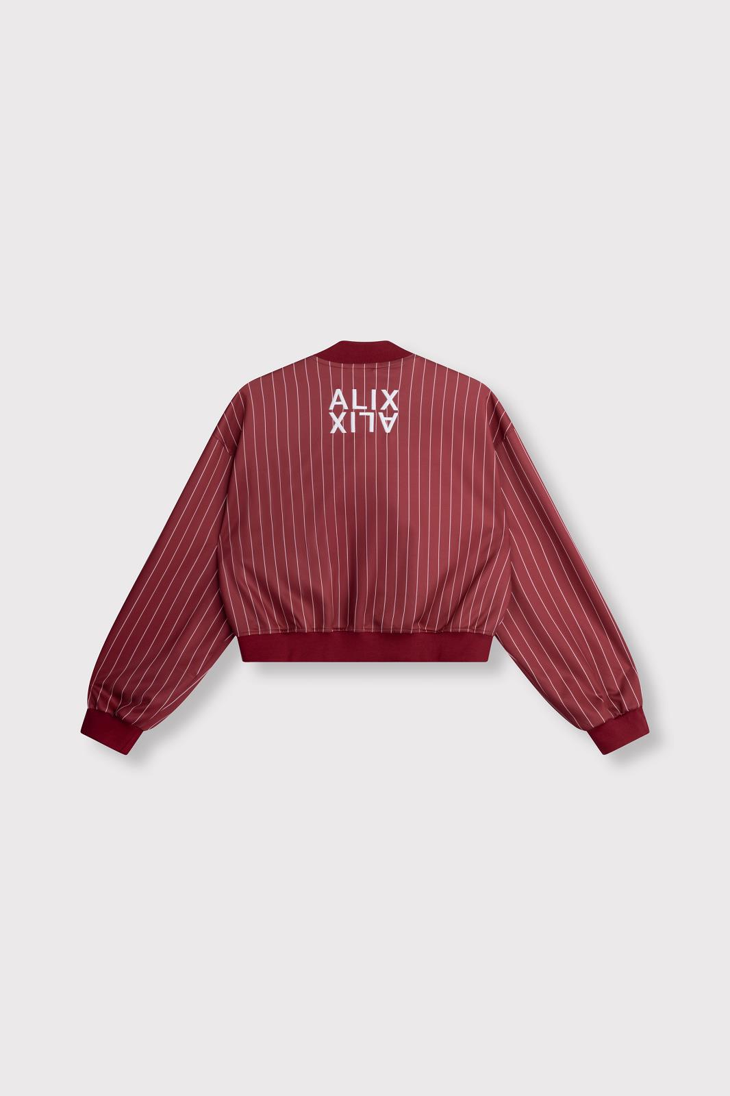 ladies knitted pinstripe cropped trainin