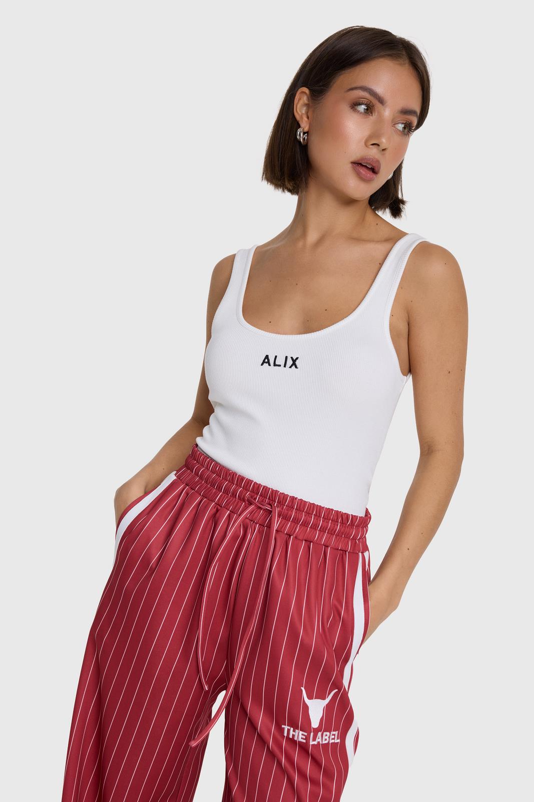 ladies knitted rib tanktop
