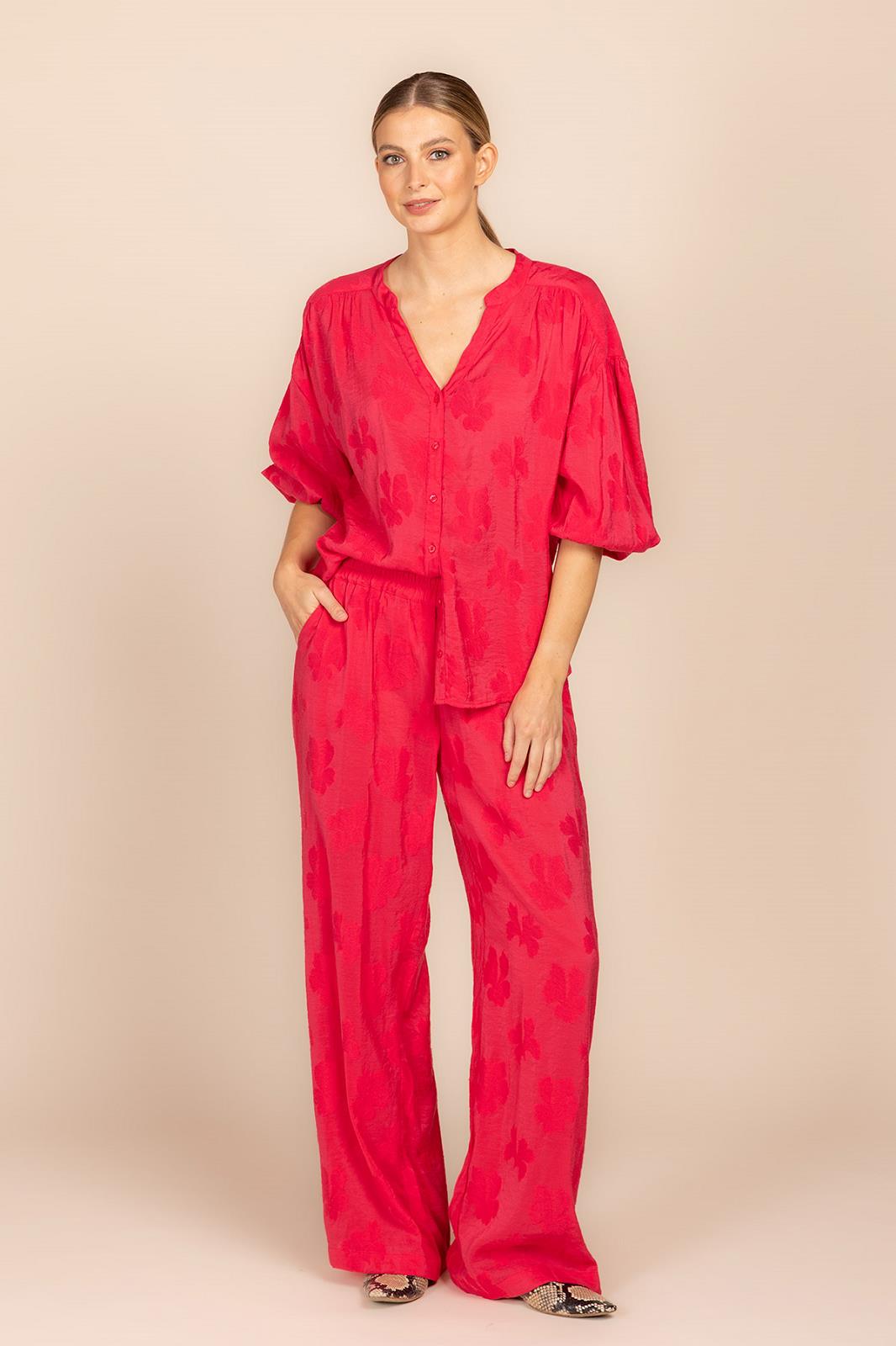 BROEK PRINT FRAMBOISE