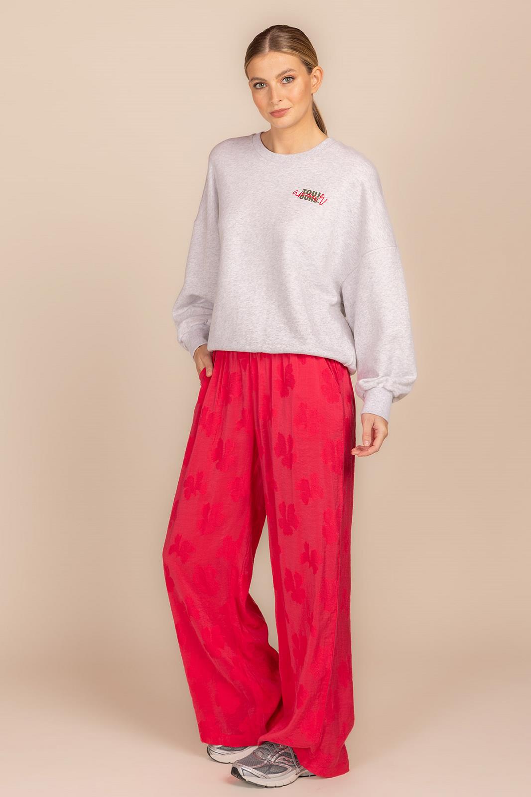 BROEK PRINT FRAMBOISE