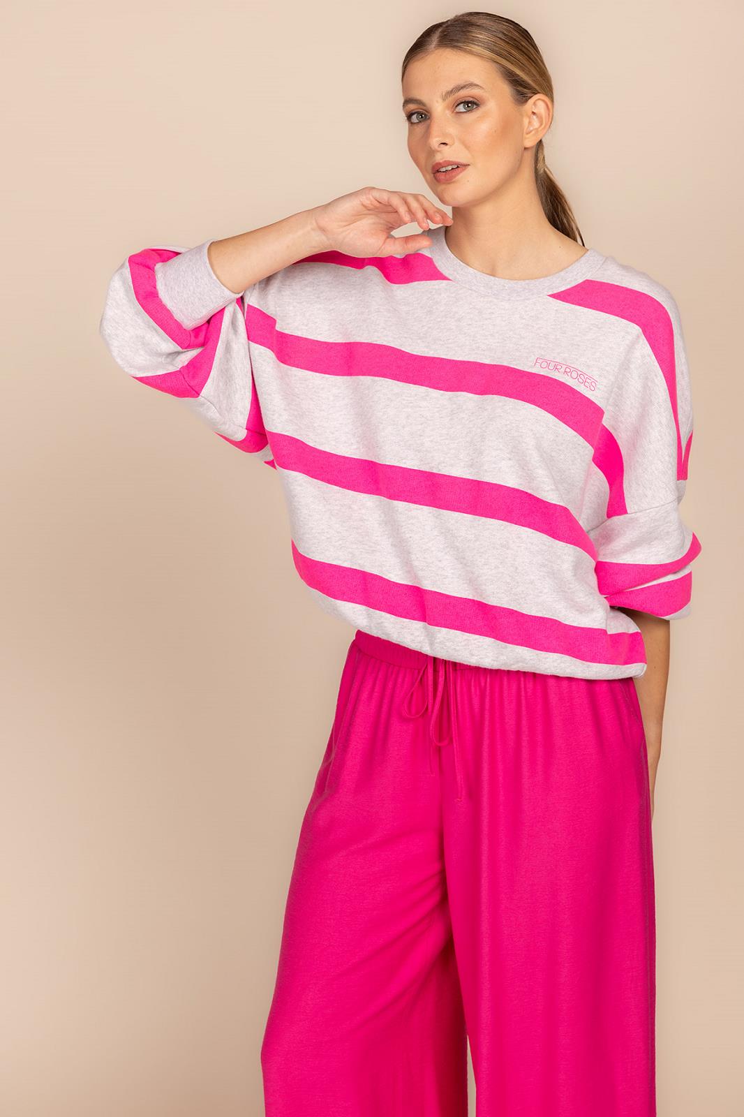 SWEATER STREEP GRIJS