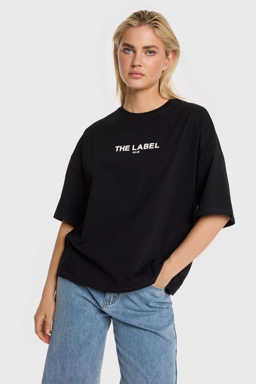 T-SHIRT SS-ON-UNI+PRINT-BLACK